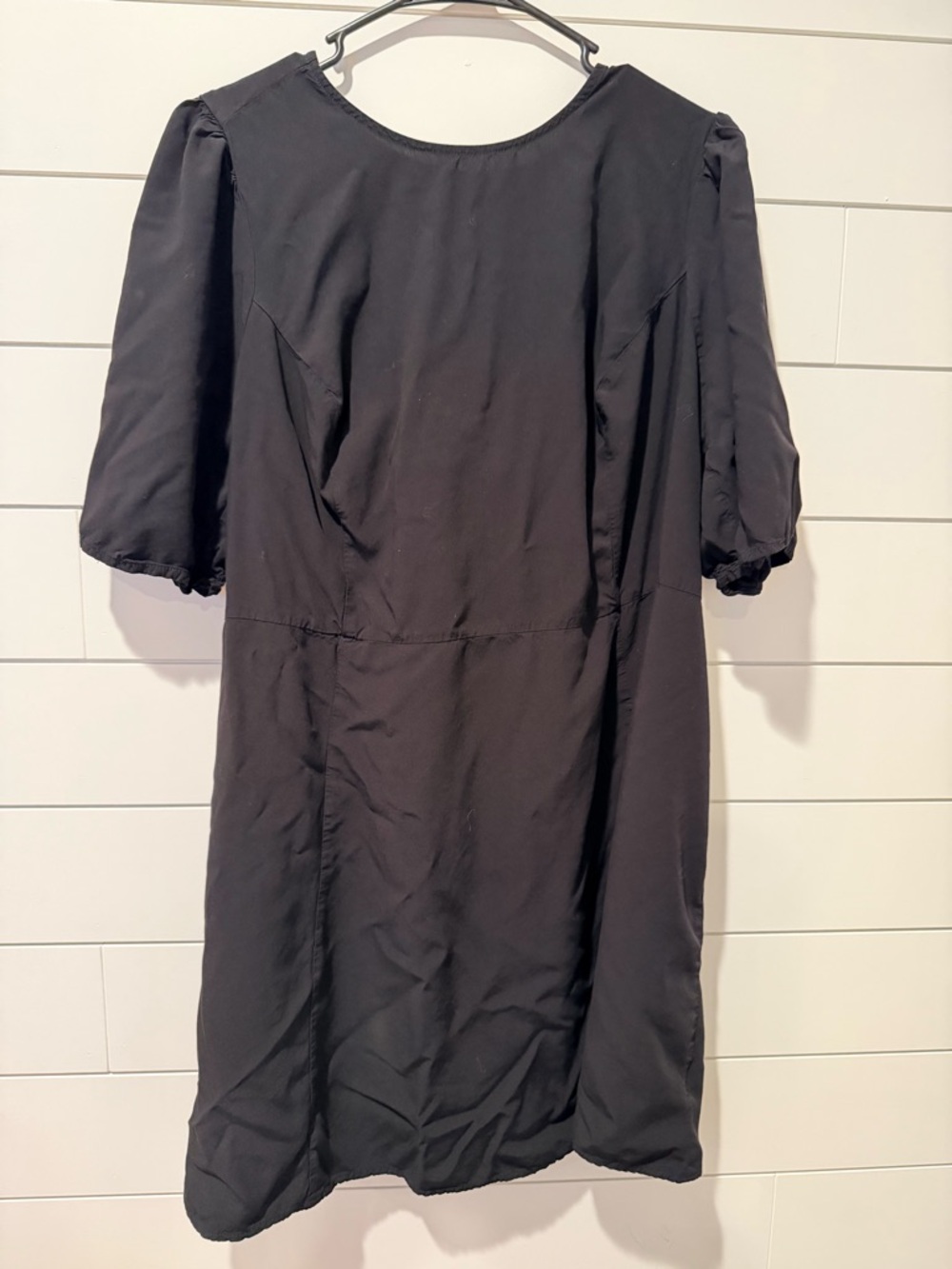 Old Navy Simple Black Puff Sleeve Dress